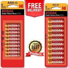 KODAK DOUBLE  AA TRIPLE AAA GENUINE INDUSTRIAL CARBON ZINC HEAVY DUTY BATTERIES