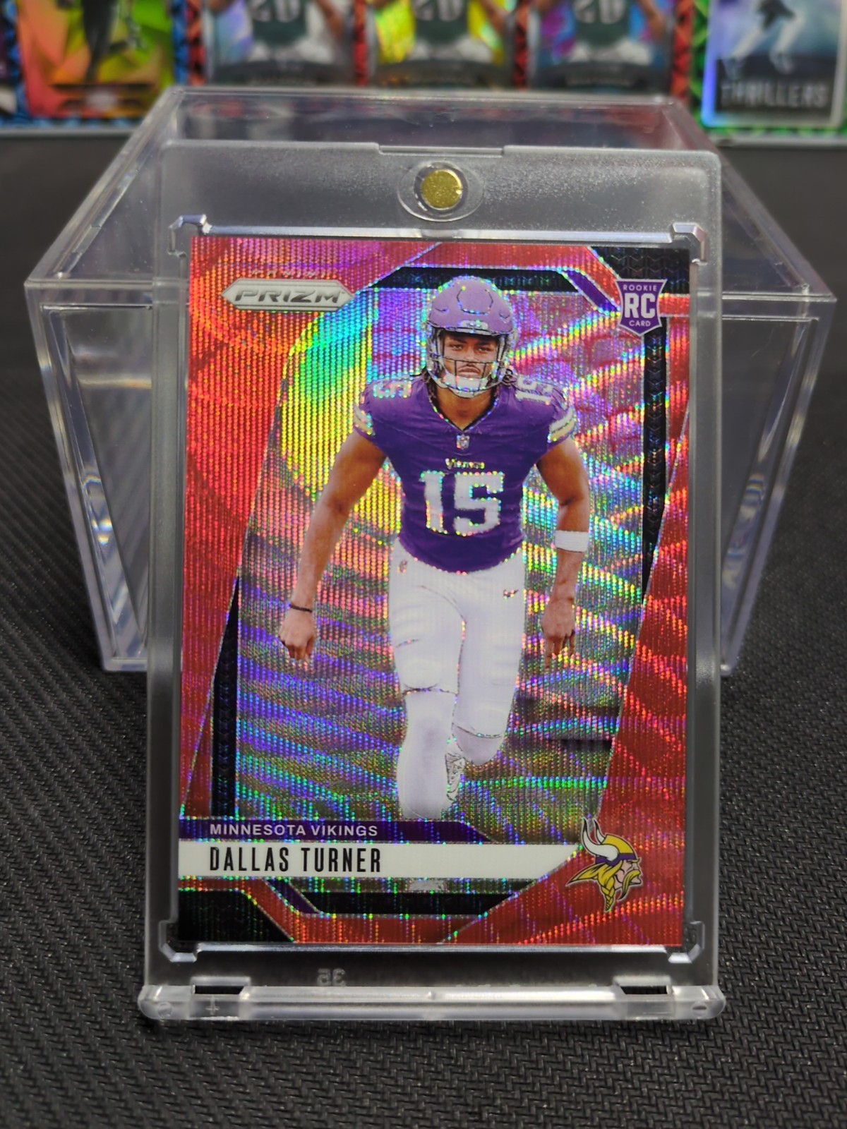 2024 Panini Prizm #324 Dallas Turner Minnesota Vikings Red Wave Prizm /149 RC