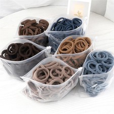 50pc Solid Color Elastic Hair Bands 4cm Headband Hair Ties Ponytail Holder
