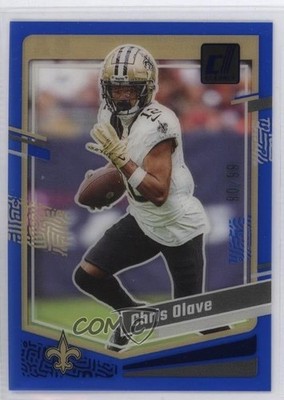 2023 Panini Clearly Donruss Blue 90/99 Chris Olave #35 14md