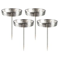 Aluminium Kerzenpick 4Er Set, Kerzenhalter FüR Adventskranz Ø7,5Cm Silber