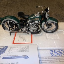 1936 Harley-Davidson EL Knucklehead Motorcycle Franklin Mint Diecast 1:10 Rare