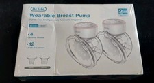 Dr. Isla Wearable Breast Pump Hands Free Automatic 2 Pumps White  Pink Sealed.