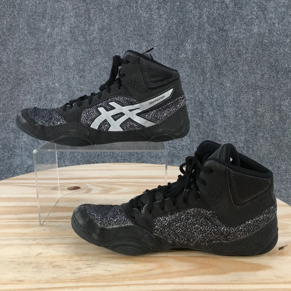 Asics Shoes Womens 7 Black Snapdown 2 Wrestling Sneakers Mid Athletic 1081A027 - Image 2 of 4