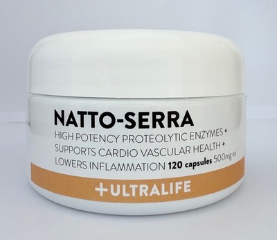 Nattokinase with Serrapeptase 10,000fu  120 high potency capsules