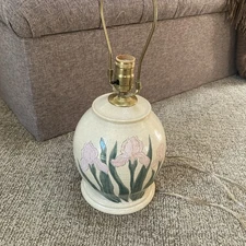 O'Keane Art Pottery Lamp Iris Pink Handmade