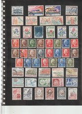 Denmark 1973 - 75.  Page from a collection.