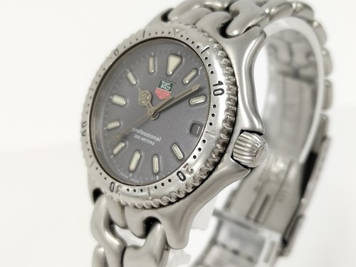 TAG HEUER Professional Stainless Steel Quartz Gray Dial S99.213K Working - Picture 2 of 9