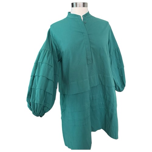 Tuckernuck Pomander Place Dress Womens Medium Palm Green Chelsea Long Sleeve - Picture 14 of 21