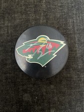Jared Spurgeon Autographed Puck- Real Auto From Game.