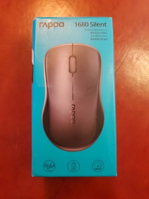 1680 Silent Wireless Mouse, 2.4GHz Cordless Mouse with USB Receiver, 1K DPI