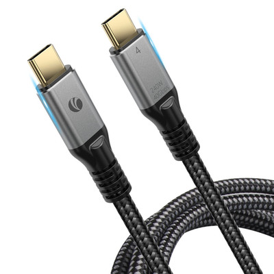 VCOM USB4 Cable 240W Thunderbolt 4 Cable 2.6 FT, 40Gbps and 8K@60Hz 5K@60Hz or D