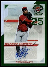 2025 Panini Prospect Edition #195 Ricardo Cabrera Prospect Ticket Sig - Green
