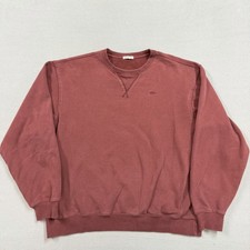 Katin Sweatshirt Mens XL Red Fleece Crewneck Pullover Embroidered Logo Solid