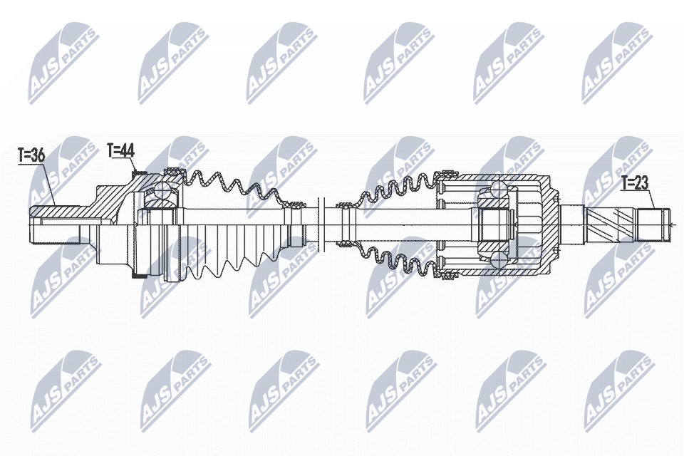 N.T.Y. NPW-VV-119.NTY Drive Shaft for VOLVO