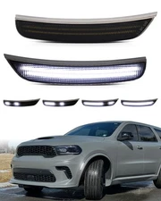 For 2021-2025 Dodge Durango 2x Dynamic Front Bumper Fender LED Side Marker Light