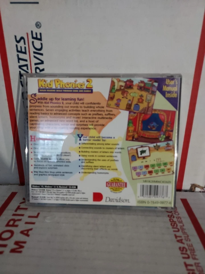 Kid Phonics 2 Ages 6-9 Builds Reading Skills Through songs & games CD-ROM #162h - Image 2 of 2