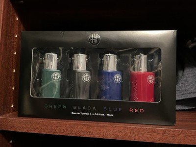 Alfa Romeo Green Black Blue Red Eau De Toilette 4 x 15ml