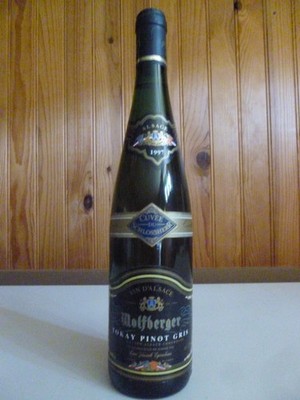 Flasche Weißwein Wolfberger Tokay Pinot Gris 1997 Elsass 75 cl - 13,9%