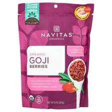 Navitas Organics Organic Goji Berries 16 oz 454 g B Corp, BPA-Free, Gluten-Free,