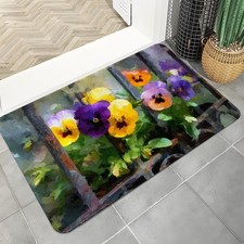 1pc Flower Doormat - Heavy-Duty Flannel-Like Mat for Indoor/Outdoor Decor√