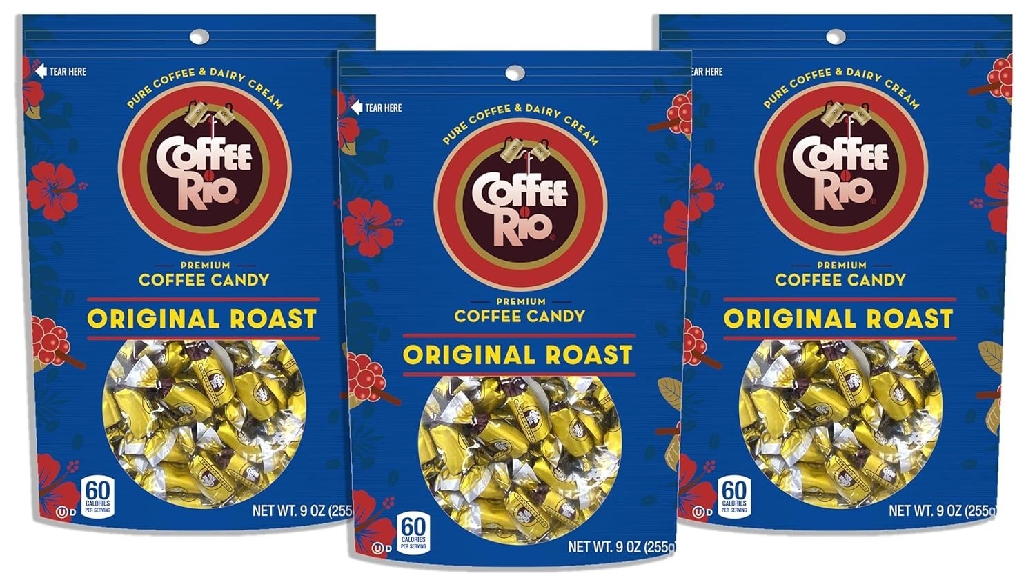 Coffee Rio Candy Pack of 3 Pack Made with Real Coffee And Cream - Kosher Candy