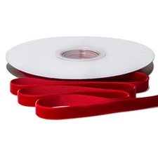 Polyester Velvet Ribbon,,10-Yard Spool,Use for Choker,Gift 3/8 Inch Red