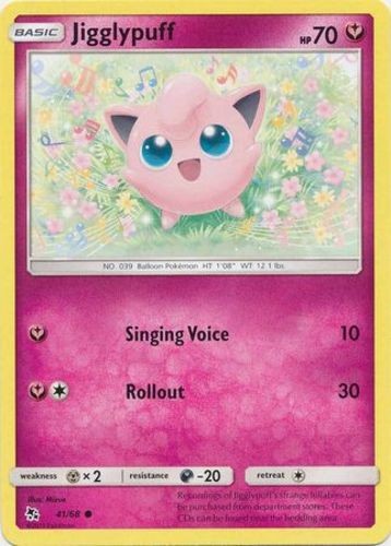 Jigglypuff - 41/68 - Common (Near Mint) Hidden Fates - Fairy Pokémon