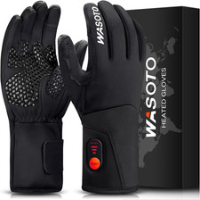 Rechargeable Heated Gloves for Men and Women, Waterproof Touchscreen Winter Gear