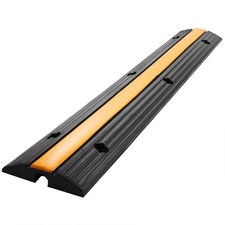 Heavy Duty Rubber Cable Protector Ramp 1-Channel Hose Ramp Cable Floor