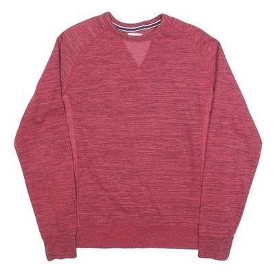 CHAMPION Herren Sweatshirt rot S Rundhals Baumwollmischung Pullover leicht