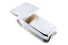 Steel Oil Pan 6qt Fits 196267 Chevy Ii Nova Sbc 283400 - Chrome Plated Steel Oil Pan 6qt Fits 196267 Chevy Ii Nova Sbc 283400 - Chrome Plated