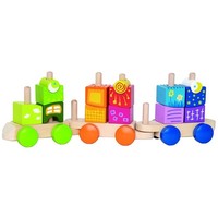 Hape E0417 - Fantasiebausteine Eisenbahn Aus Holz 17-Teilig Neu
