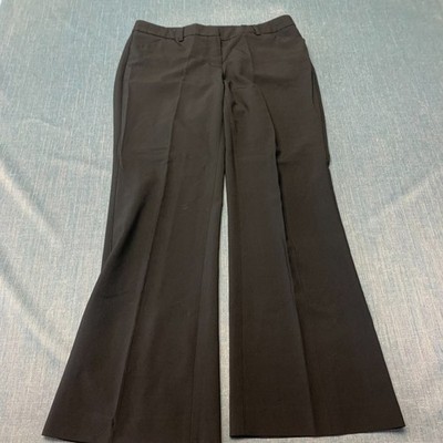 Express Design Studio Editor Women's Pants Size 6S Black Wide Leg Flare Trousers