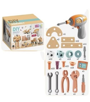 DIY Werkzeug Set für Kinder 122 Teile Lernbaukasten für Kinder