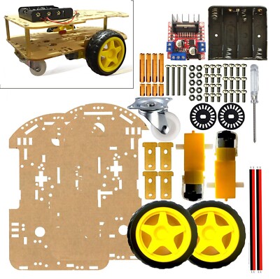 2WD Robot Smart Car Chassis Double Board Kits with Universal Wheel For Arduino