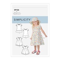 Simplicity 9126 Kinder- Und Kleinkindkleider NäHmuster GrößEn 6M-18M & 2-4 J.