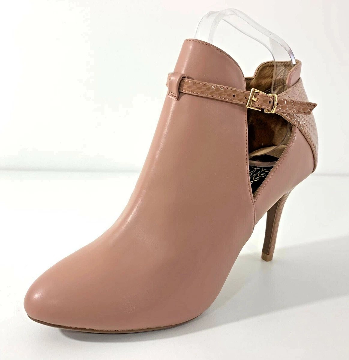 Next Forever Comfort Nude Pink Open Side Mid Heeled Shoes Standard