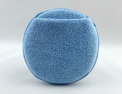 Große 6'' Runde Schaum Gefüllte Mikrofaser Wachs/Versiegelung Applikator Pad mit Tasche.