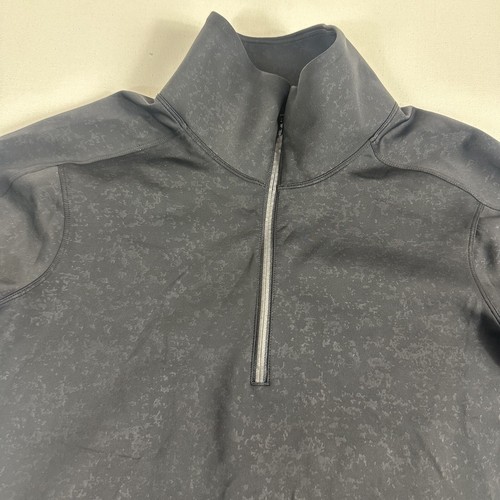 Lululemon Speckle Emboss schwarz Run To Reset 1/2 Zip sportlicher Pullover Medium - Bild 6 von 9