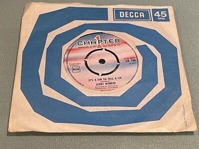 Gerry Monroe - It's a Sin To Tell a Lie - Sometimes - Vinyl Record 7'' Single