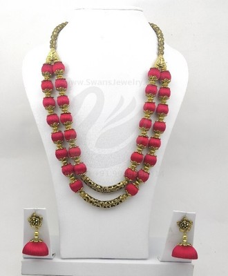 Indian Ethnic cotton balls silk thread 