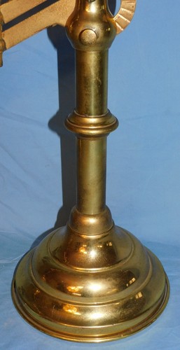 Par de 5 candelabros de iglesia con velas, latón, 21" de alto, ajustables - Imagen 15 de 24