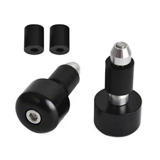 Motorcycle CNC 7/8" Handlebar Cap Bar Ends w/ Rubber Adapters For Suzuki Street