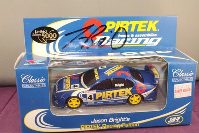 Pirtek Racing Falcon Classic Carlectables 1:43 #4 Jason Bright Pirtek Racing Falcon SINGED ...