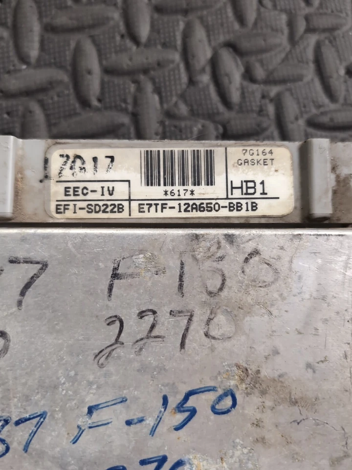 Ford F150 1987 Bronco ECM módulo ecu pcm e7tf-12a650-bb1b hb1 390 6,4 L a/t Foto 2 de 4