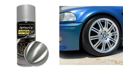 DYC 4 pack Factory Silver HyperDip Peelable Paint Spray 11oz Aerosol Cans x4
