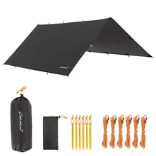 Waterproof Camping Tarp for Tent - Ultralight Hammock Rain Fly for Backpackin...