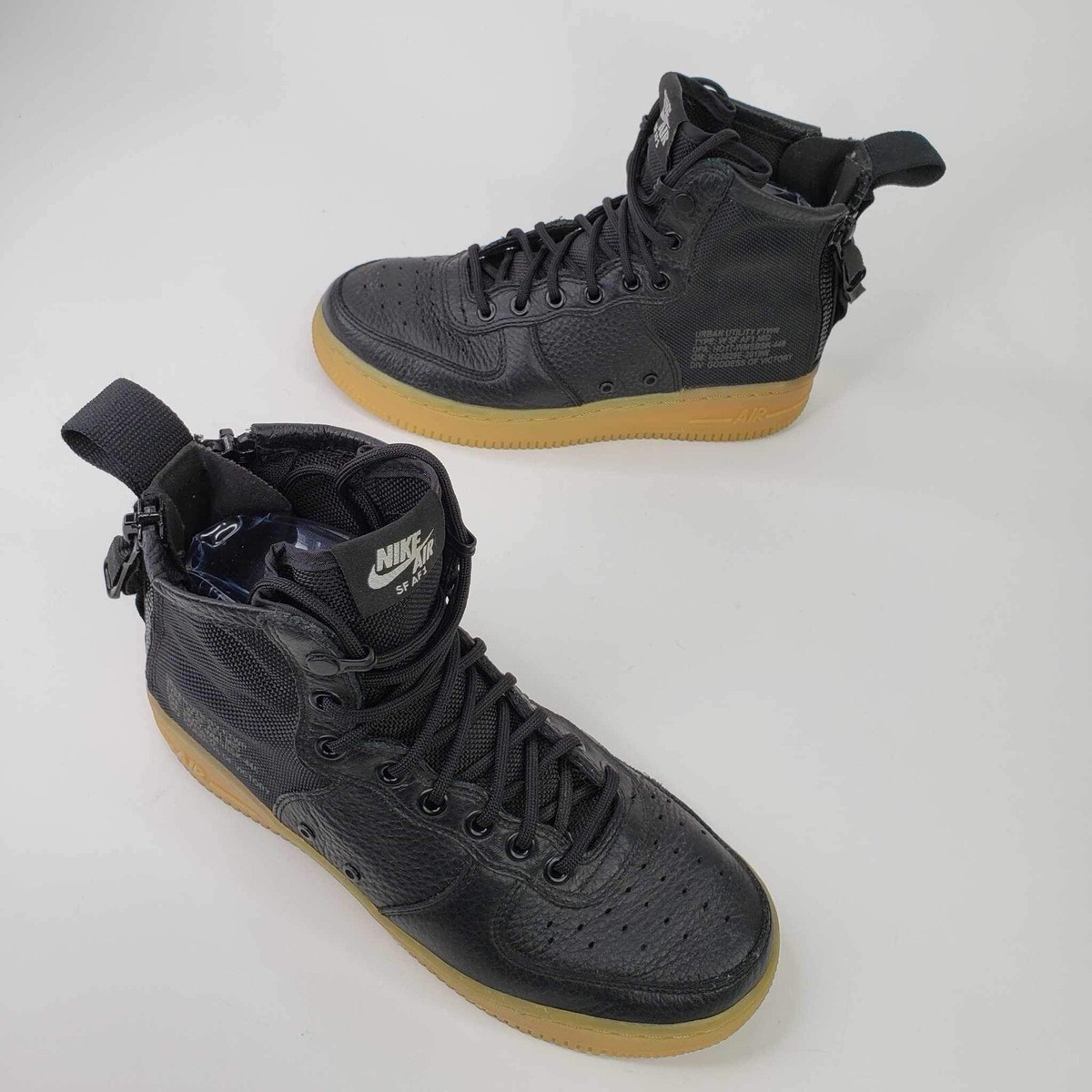 Nike Air Force SF AF1 Mid Urban Utility Shoe Black Gum Unisex Womens Size 