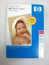 HP Premium Plus Photo Paper 4x6 Soft Gloss 60 Sheets Inkjet New NIB